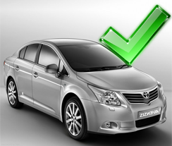 beyaz araba, onay, yeşil tik, 100% kalite garantisi